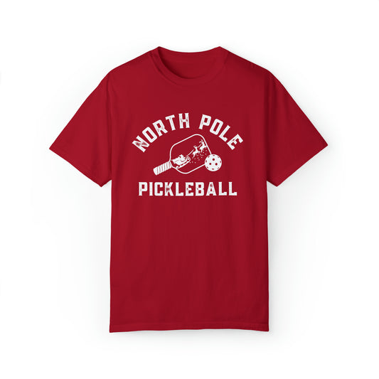 North Pole Pickleball  T - Unisex Garment-Dyed