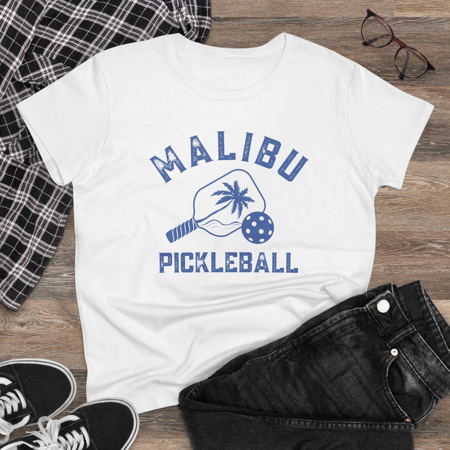 Malibu Pickleball - Women's Midweight Cotton Tee