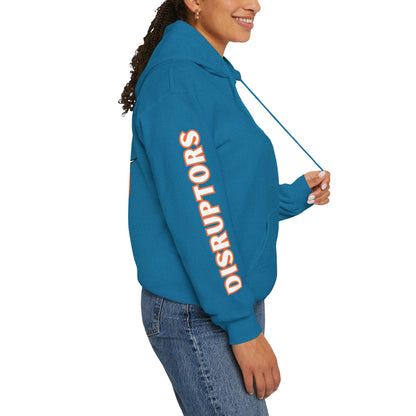 Detroit Disruptors Unisex Hoodie - Customize Sleeve or Back w/ Name - 50% cotton/poly (add in instructions)