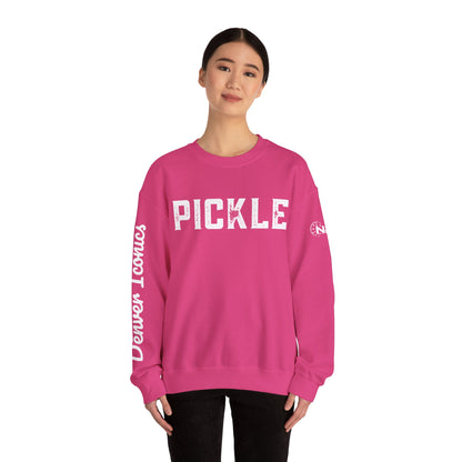 PICKLE w/ Denver Iconics in script - custom Crew  - personalize sleeve and or back