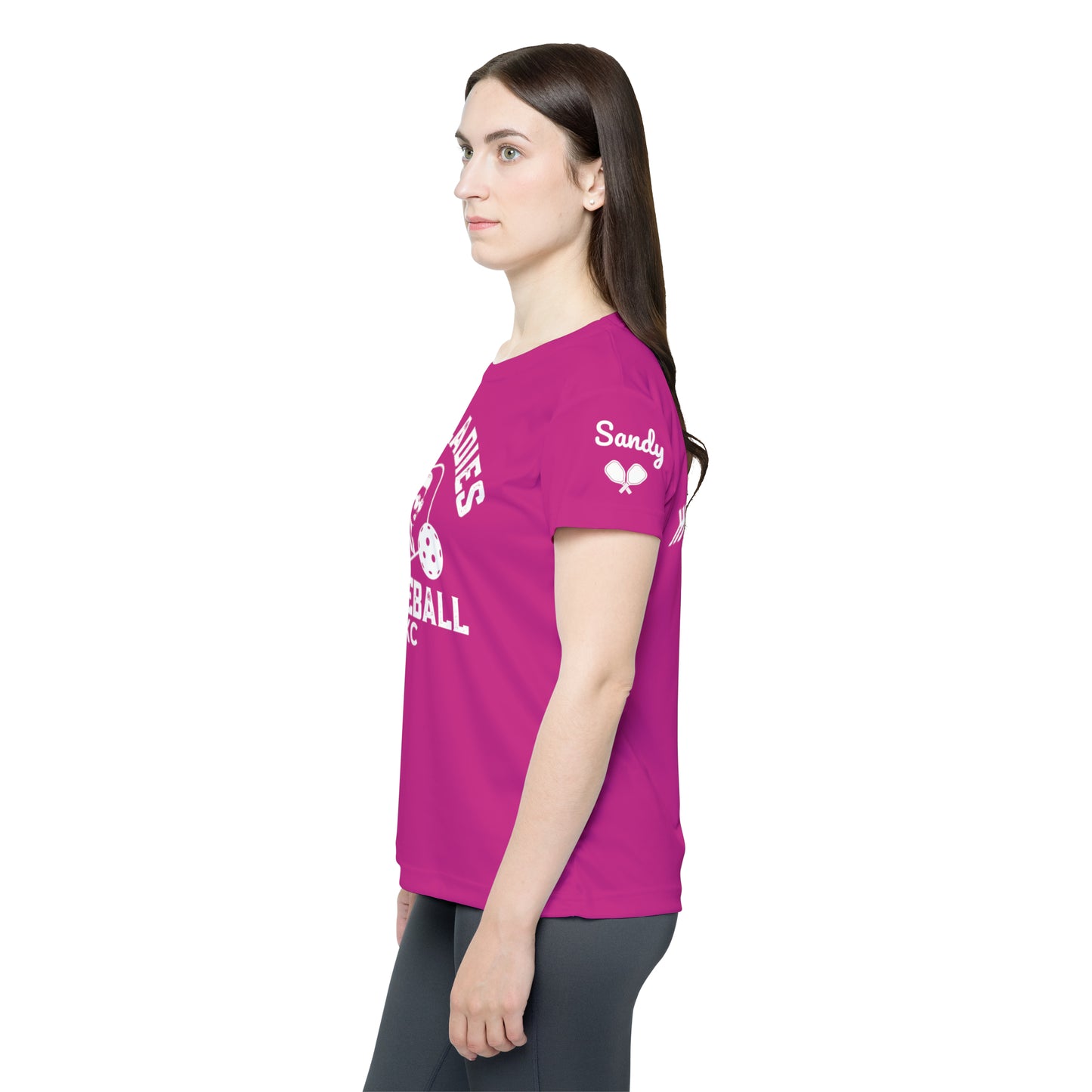 (Sandy)New Lady Face - Pink Ladies Pickleball Women's Sports Jersey - Customized