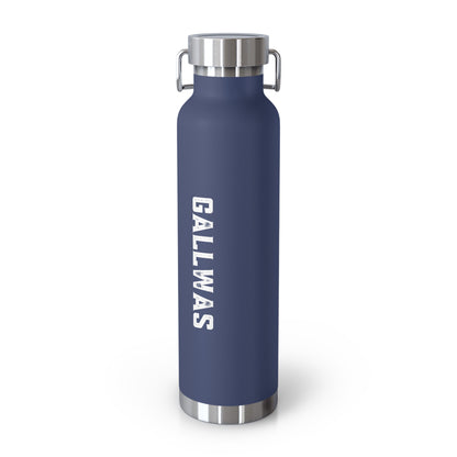 Pt & Professor - Gallwas name - Copper Vacuum Insulated Bottle, 22oz