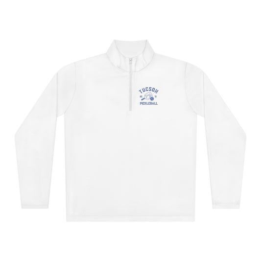 Tucson Pickleball (fuller cut) Unisex Quarter-Zip Pullover - can customize back