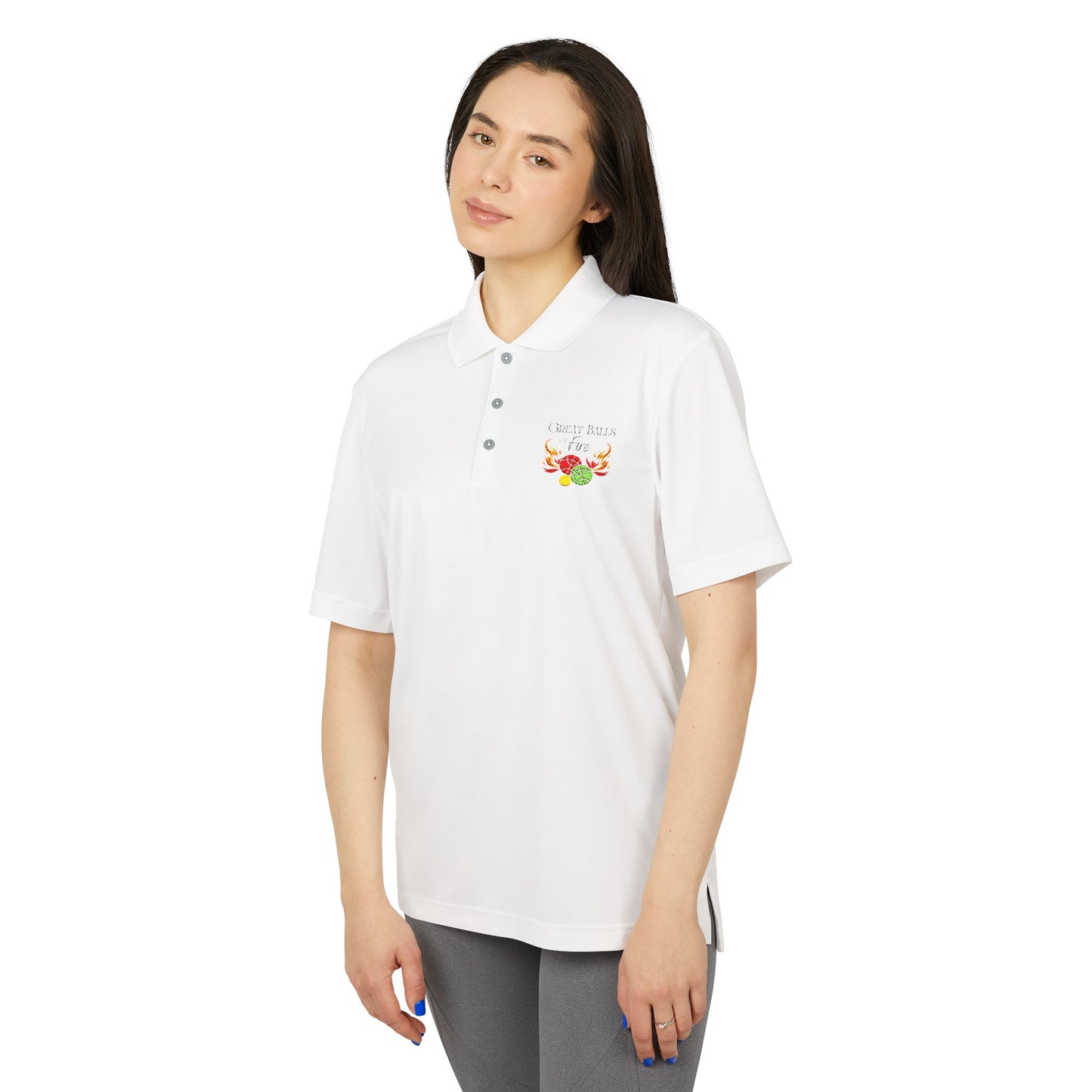 Great Balls of Fire adidas Unisex SPF 50  Performance Polo