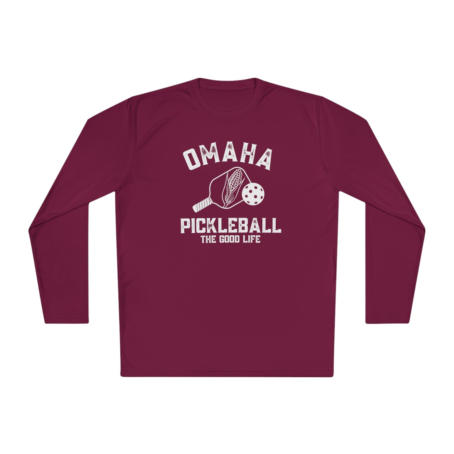 Omaha Pickleball - Unisex Moisture Wicking - Lightweight Long Sleeve Tee