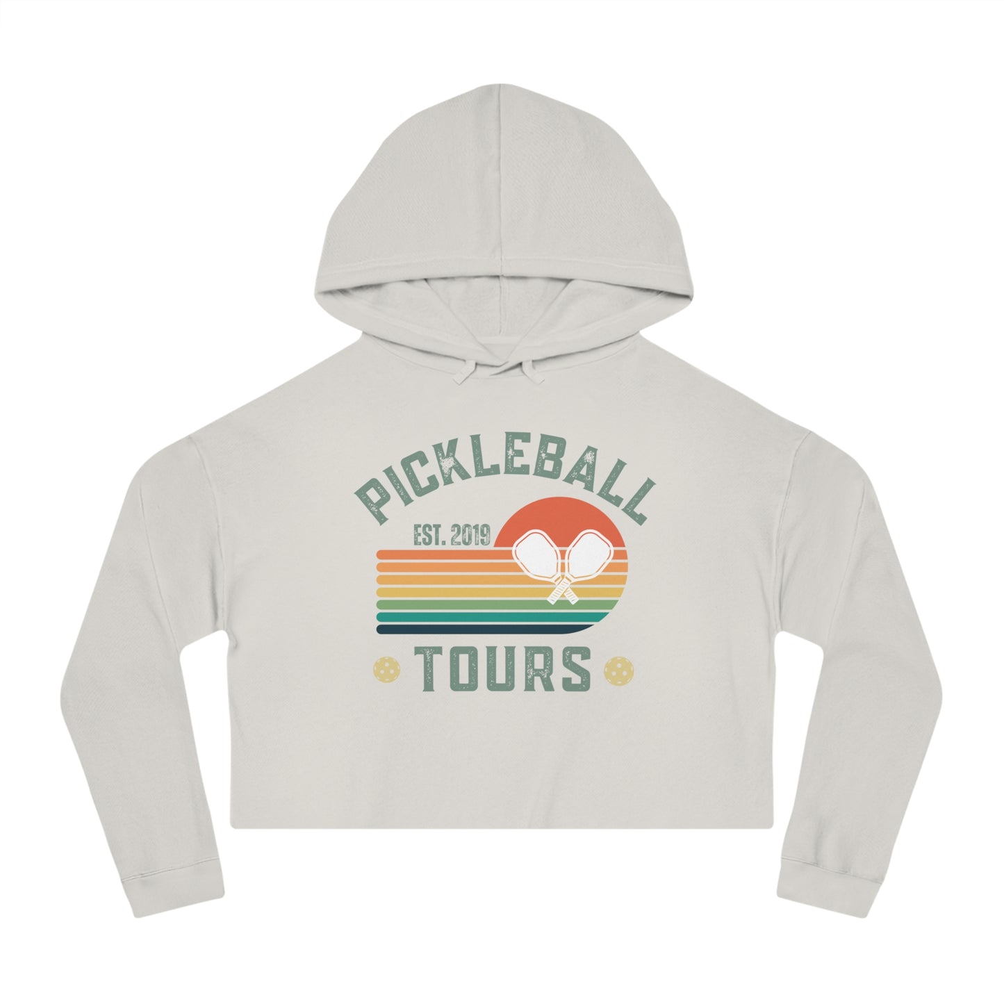 Pickleball Tours NEW Cropped - Women’s Cropped Hooded Sweatshirt