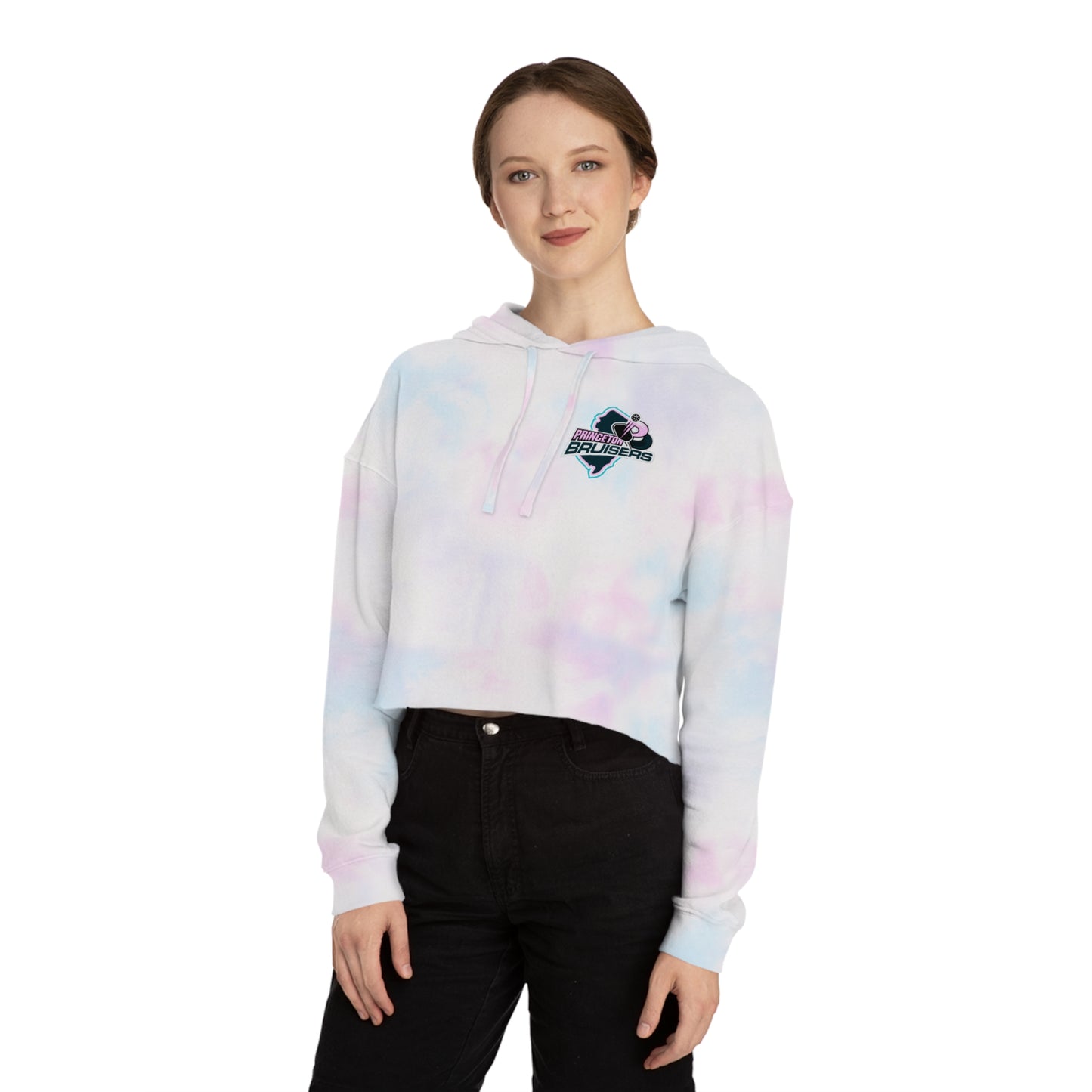 Princeton Bruisers NPL Championship Women’s Cotton Candy Tie Dye Cropped Hoodie