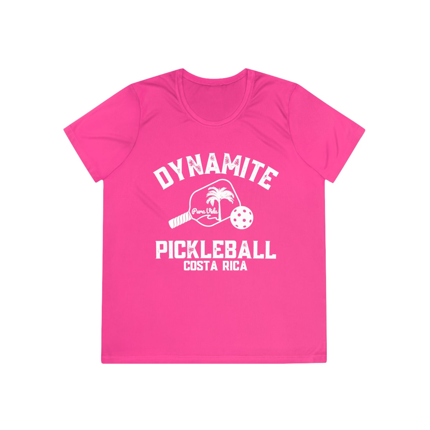 Pura Vida Ladies SPF 40 - moisture wicking Dynamite Pickleball Ladies Competitor Tee – Fun Tropical Sports Shirt