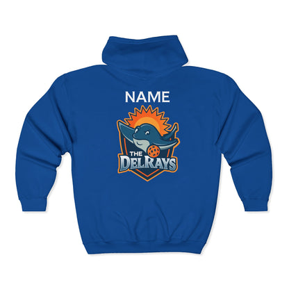 The Del Rays Unisex Zip Up Hoodie - Add name