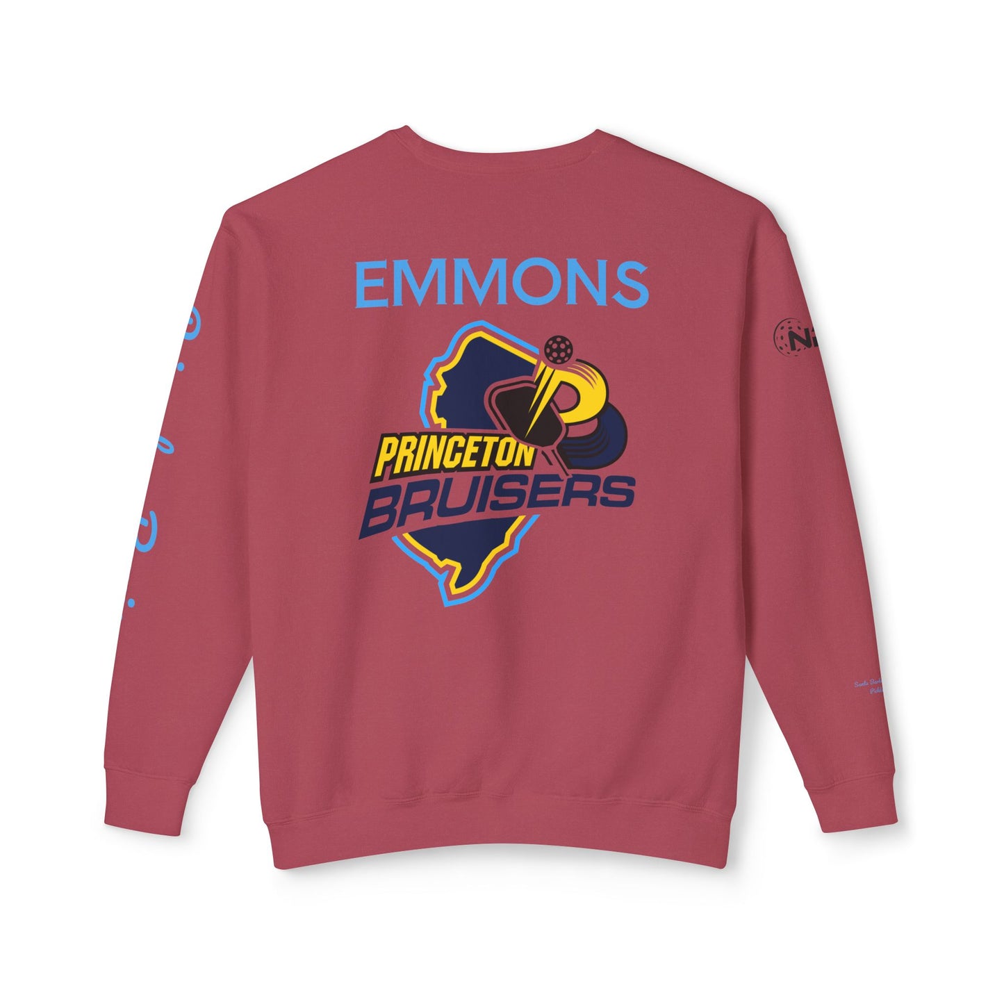 Princeton Bruisers Garment Dyed Customized Beach Crew. Customize back