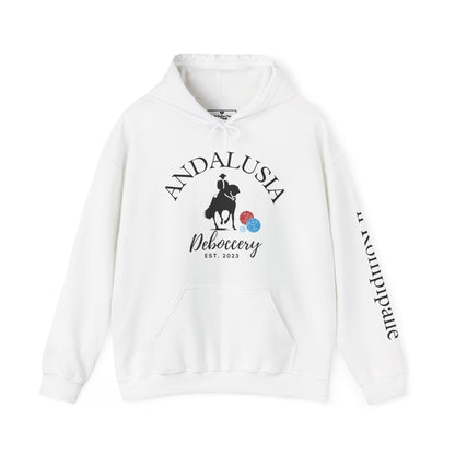 Copy of  Dawn’s husband - Custom Andalusia Unisex 50% cotton/50 poly Hoodie - customize sleeve included