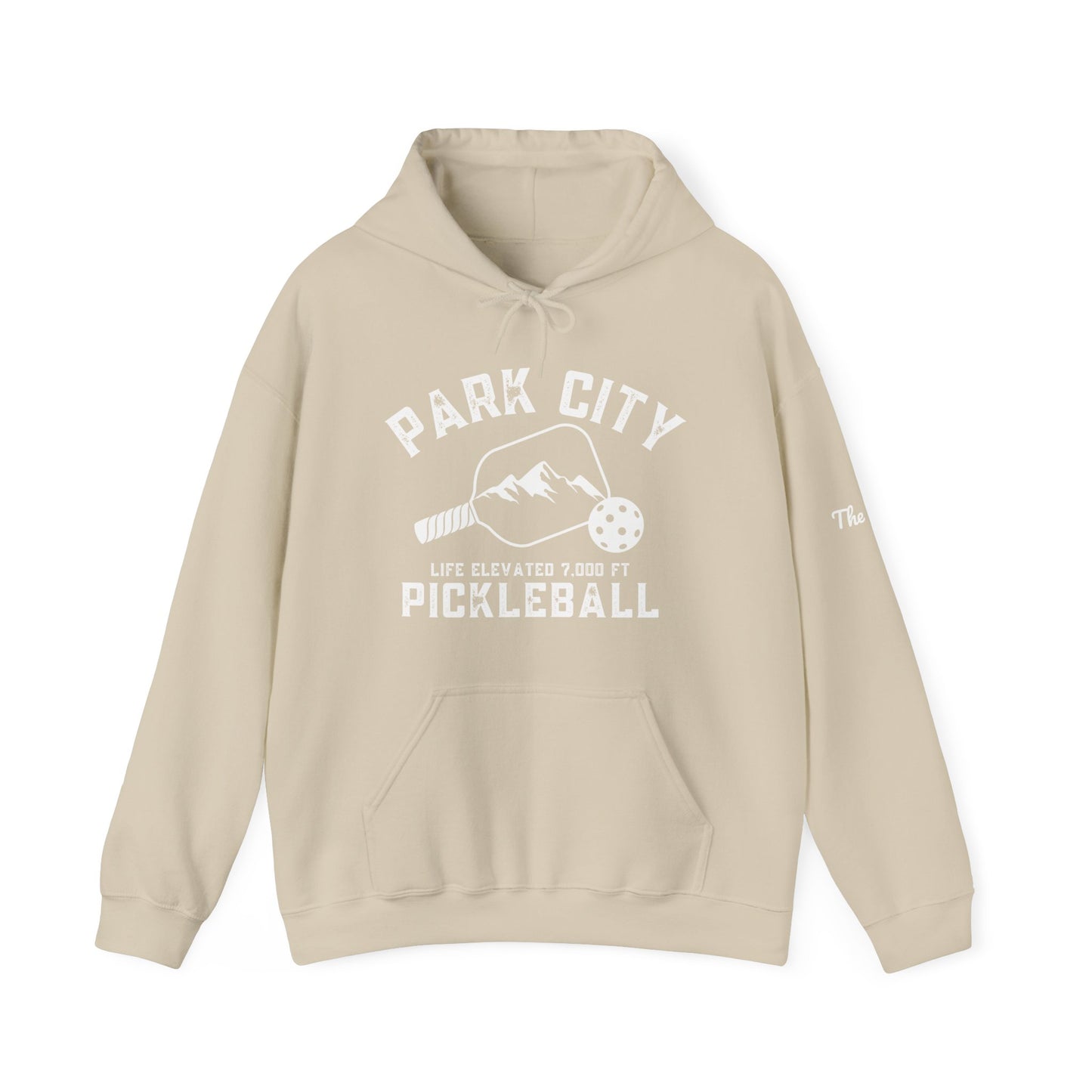 Park City Utah Pickleball Unisex Hoodie (colors) - can customize sleeves and back as shown