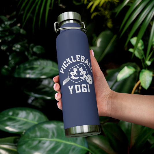 Pickleball Yogi - Copper Vacuum Insulated Bottle, 22oz