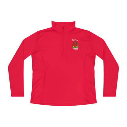 The Pickleball Farm  - Moisture Wicking Ladies Quarter-Zip Pullover