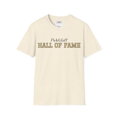 Pickleball Hall of Fame - Unisex Softstyle T-Shirt (customize with Hall of Fame name, or leave blank )