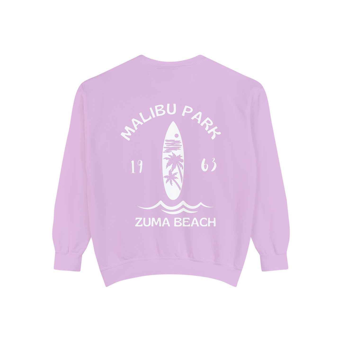 Malibu Park - Zuma Beach - Crew (Palm Tree Version) - Comfort Colors