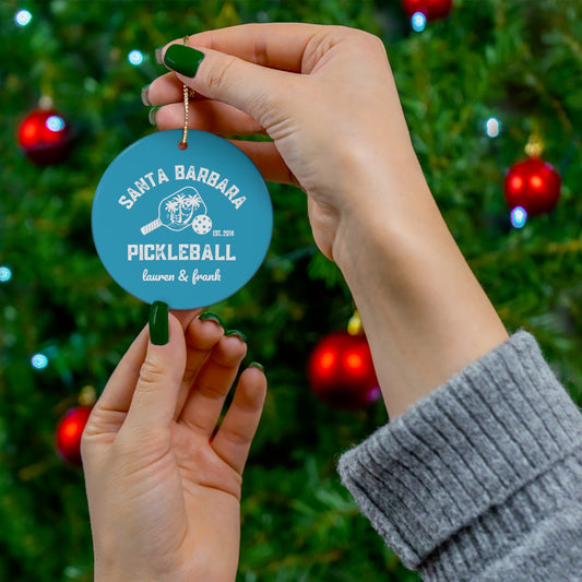 Santa Barbara Pickleball Special Edition Ceramic Ornament