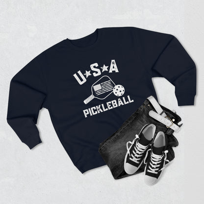 USA Pickleball - Unisex Plush Crew Sweatshirt