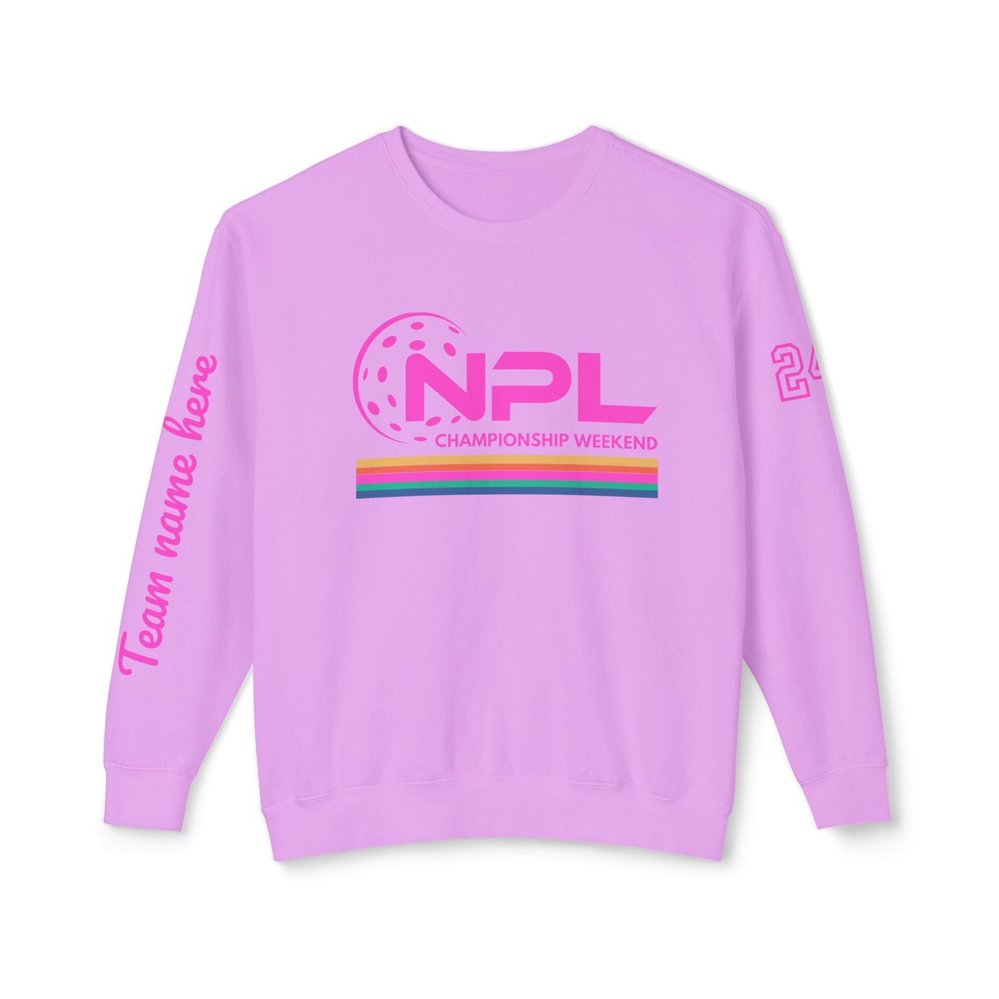 NPL RETRO Championship Weekend w/ Ribbon Unisex Lightweight Garment Dyed Crew