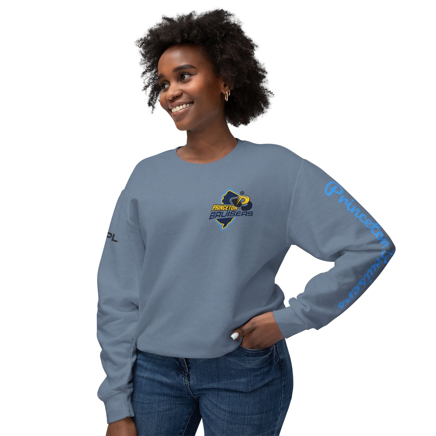 Princeton Bruisers Garment Dyed Customized Beach Crew. Customize back