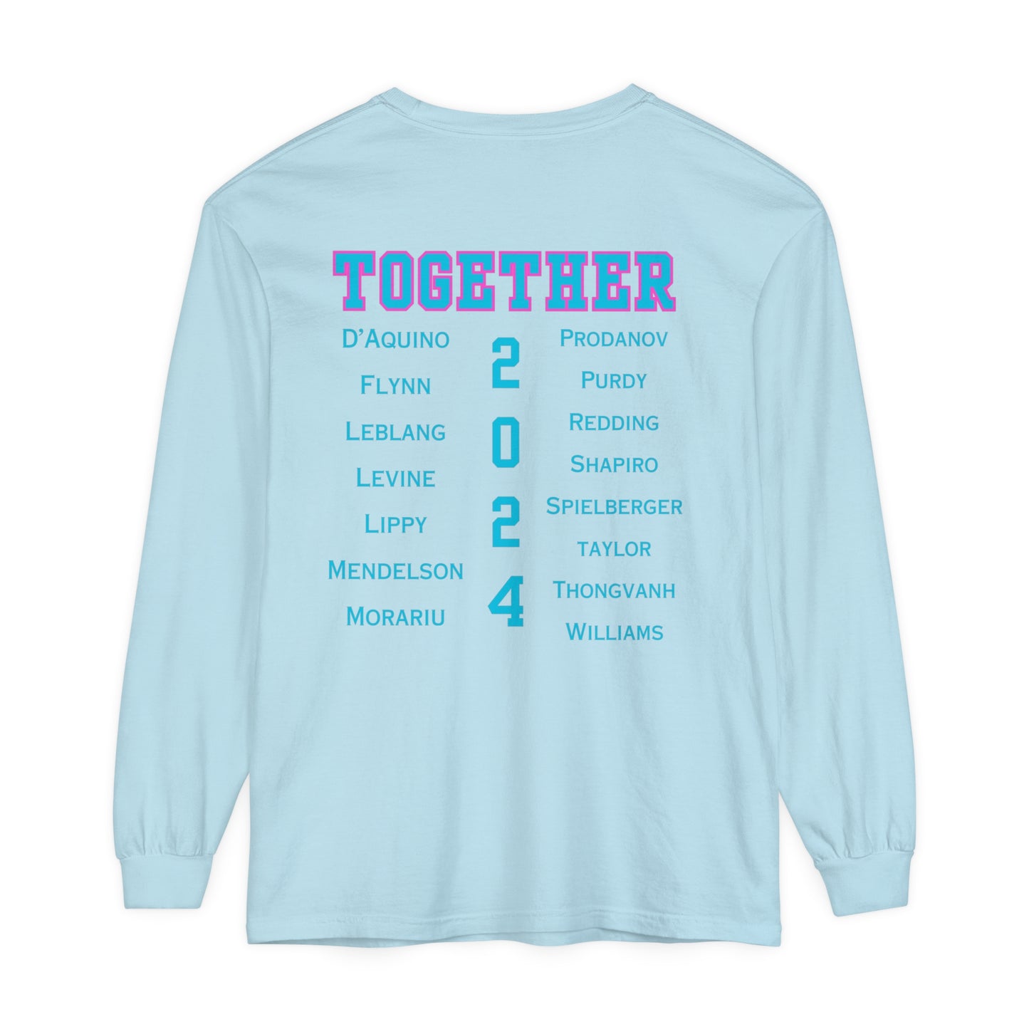 BOCA NPL ‘24 Champions - Unisex Garment-dyed Long Sleeve T- Players names back