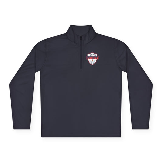 Denver Iconics - Unisex Quarter-Zip Pullover - NPL Logo - Customize back with name