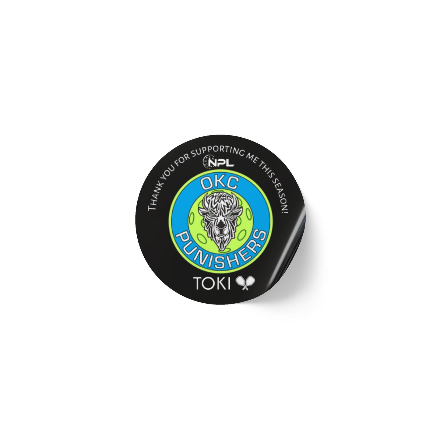TOKI Custom OKC Roll of Stickers - Choose Quantity