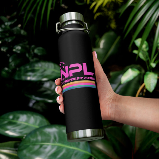 NPL Championship Weekend - Copper Vacuum Insulated Bottle, 22oz - Customize Name FREE