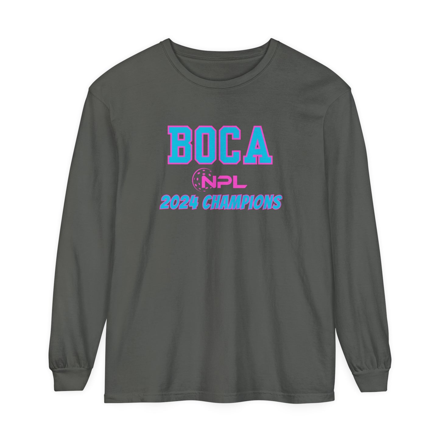 BOCA NPL ‘24 Champions - Unisex Garment-dyed Long Sleeve T- Players names back