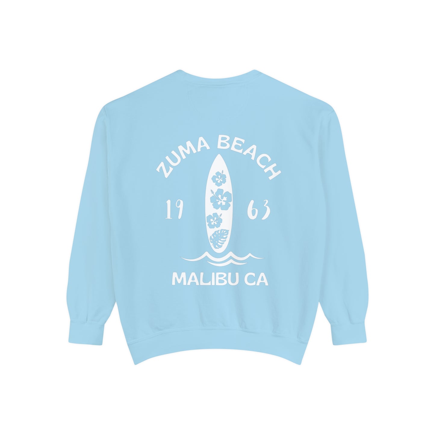 Zuma Beach Crew (Hibiscus version) Sweatshirt - Comfort Colors