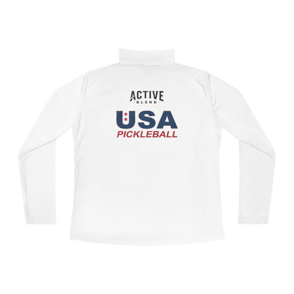 Team USA Ladies Quarter-Zip SPF 40 Moisture Wicking - 2 sided logo