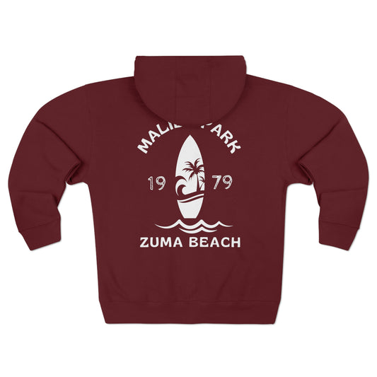 Malibu Park- Zuma Beach- 1979 -Premium Full Zip Hoodie
