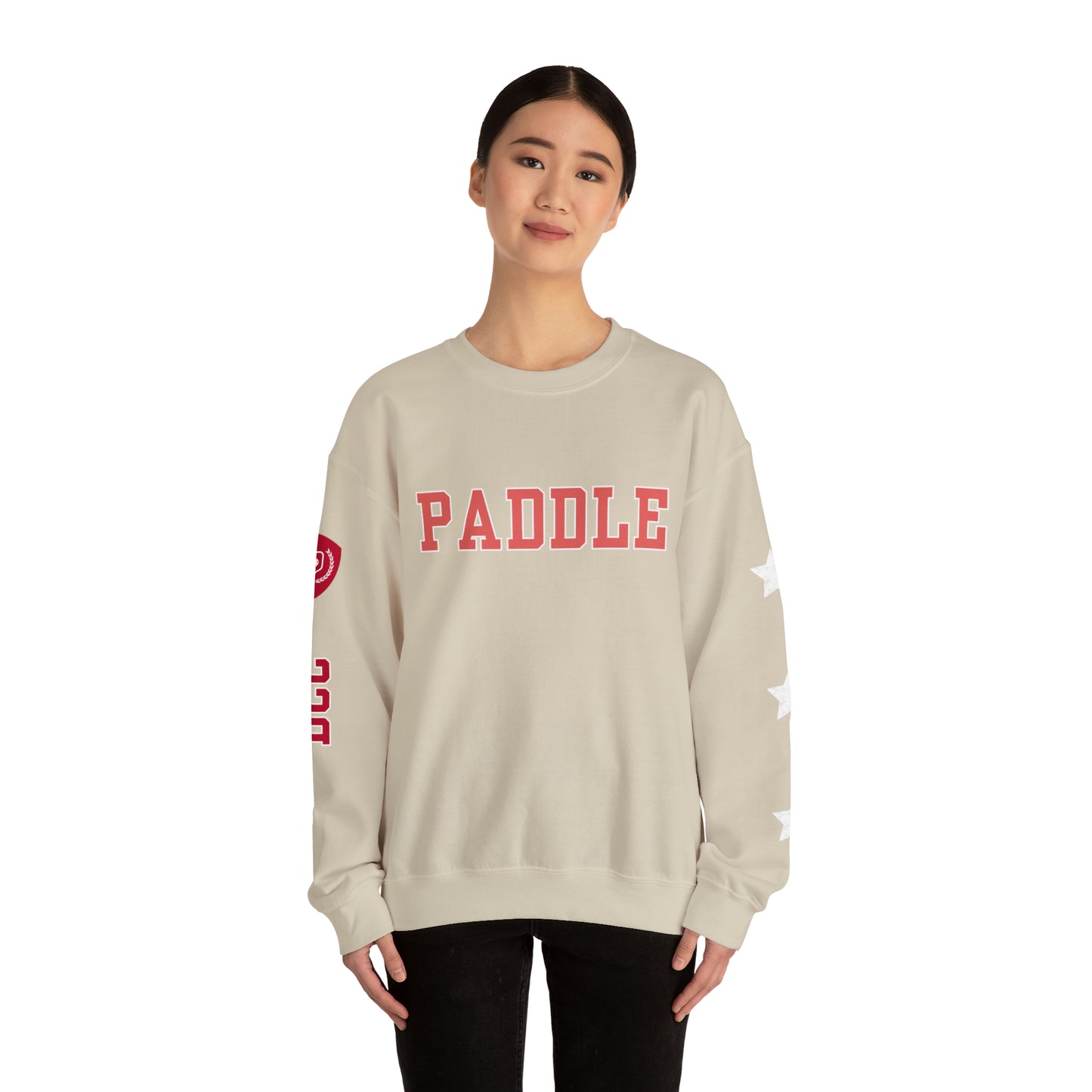 PADDLE Pickleball Crew Red letters. 4 sides customized