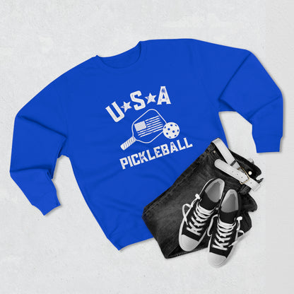 USA Pickleball - Unisex Plush Crew Sweatshirt