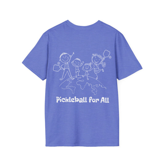 NEW Font -Picklemania Unisex Softstyle T-Shirt. World on back tshirt