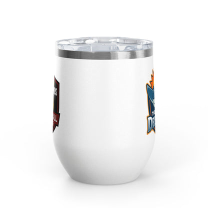 The Del Rays/US Legends Pickleball 2- sided logo Wine Tumbler, 12oz