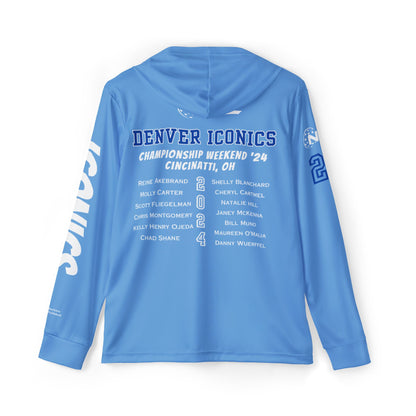 Denver Iconics Championship Weekend SPF 50 Wicking Sport Hoodie - add name