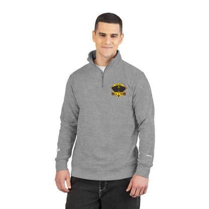 Pickleball Hall of Fame - embroidered 1/4 zip sweatshirt, Unisex Fleece- personalize cuffs