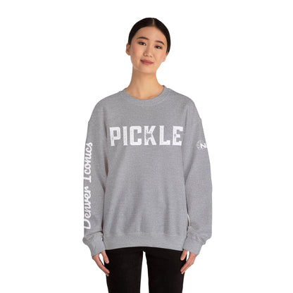 PICKLE w/ Denver Iconics in script - custom Crew  - personalize sleeve and or back