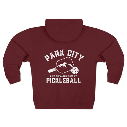 Park City Utah Pickleball Extra Plush, Warm Unisex Zip Hoodie