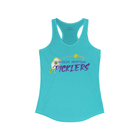 Boca Picklers Tank - Women's Ideal Racerback Tank 60/40 (Can add name back)