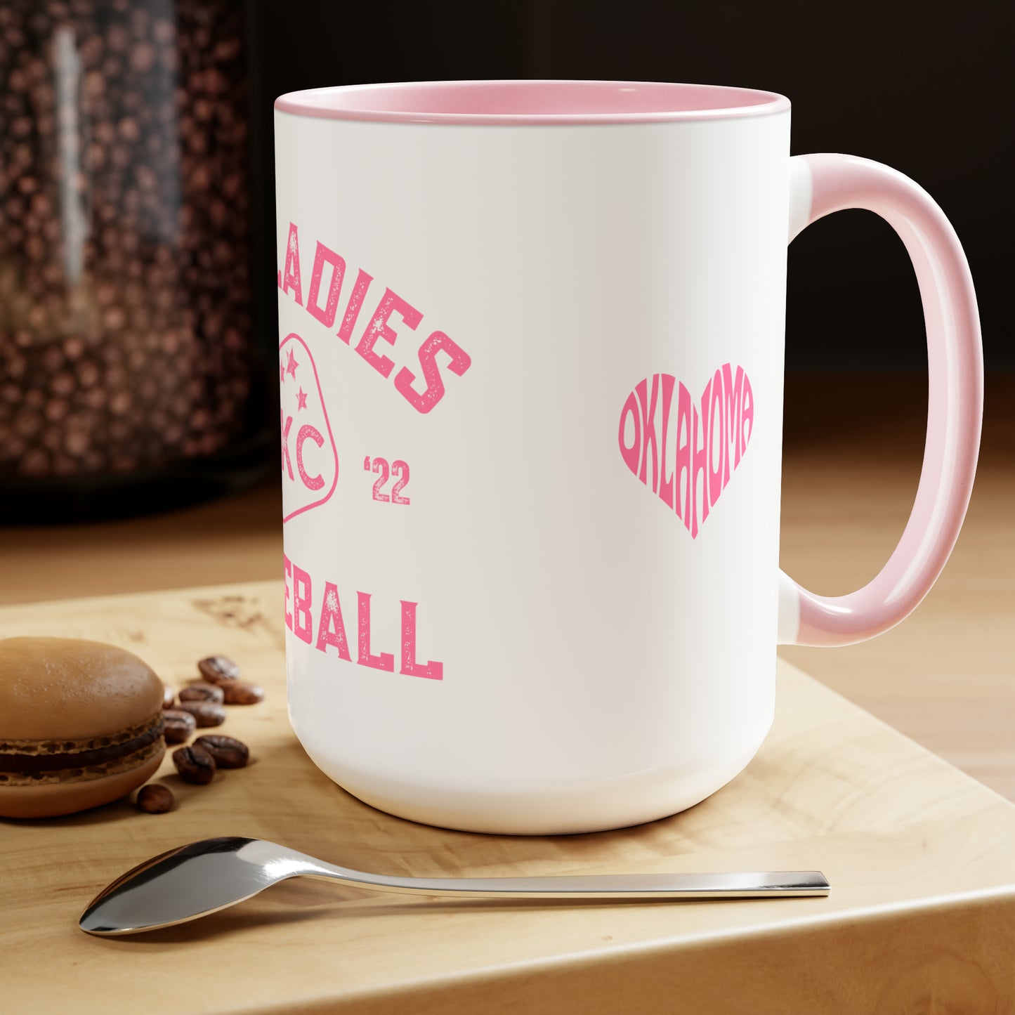 Pink Ladies Pickle Ball - Custom Mug Two-Tone Coffee Mugs, 15oz