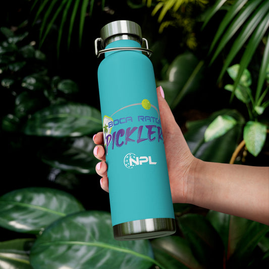 Boca Raton Pickler’s  NPL Team - 12 hr vacuum insulated water bottle