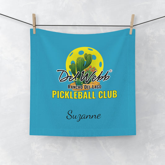 Del Webb Pickleball Face Towel. Customize name