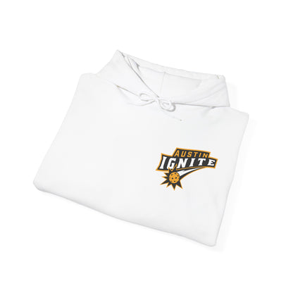 Kochis White w/ Stars -Austin Ignite NPL Team Hoodie (script sleeve = Bringin’ in heat) Customize back