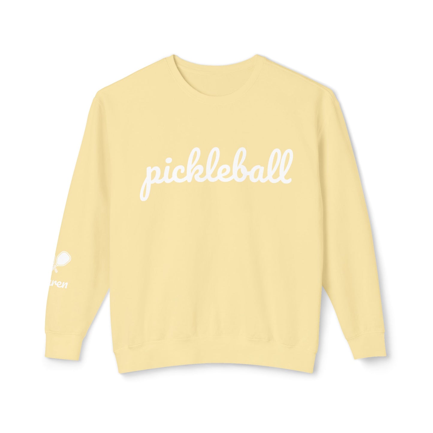 Pickleball Script - Garment Dyed Unisex Lightweight Crew (Can customize sleeve free)