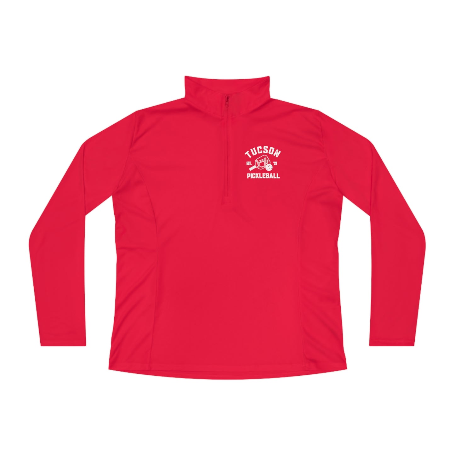 Tucson Pickleball - Moisture Wicking, SPF 40,  Ladies Quarter-Zip Pullover - can customize back