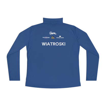 Wiatroski Ladies - Sponsor Princeton Bruisers - Ladies Quarter-Zip, Moisture Wicking, SPF 40 (Can remove large logo back, add your name)