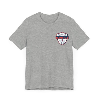 Denver Iconics Unisex Jersey Short Sleeve Tee - 100% cotton Bella Canvas - add name to back