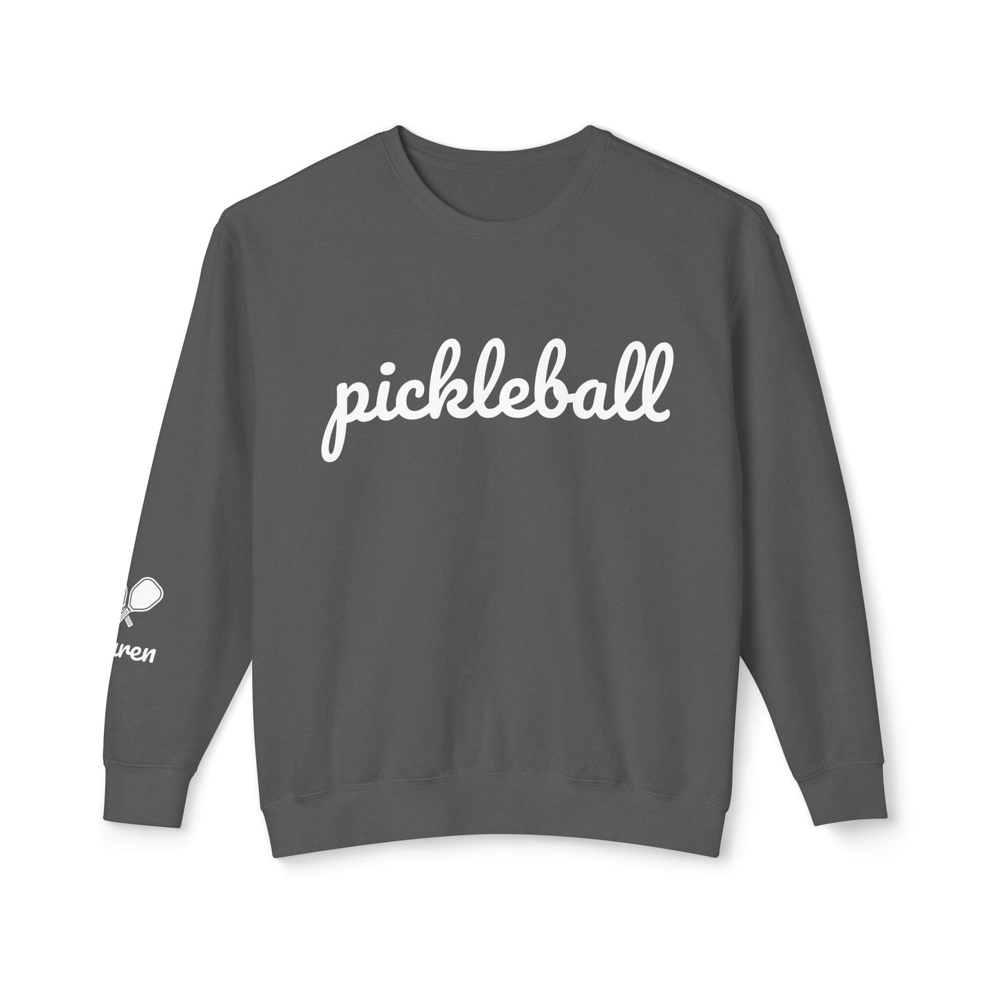 Pickleball Script - Garment Dyed Unisex Lightweight Crew (Can customize sleeve free)